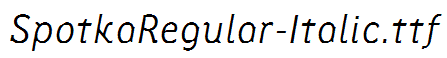 SpotkaRegular-Italic