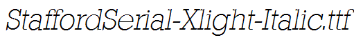 StaffordSerial-Xlight-Italic