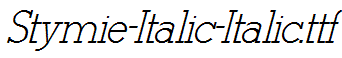 Stymie-Italic-Italic