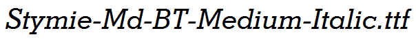 Stymie-Md-BT-Medium-Italic