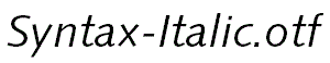 Syntax-Italic