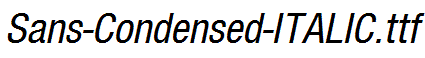 Sans-Condensed-ITALIC