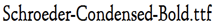 Schroeder-Condensed-Bold