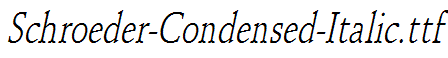 Schroeder-Condensed-Italic