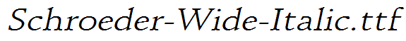 Schroeder-Wide-Italic