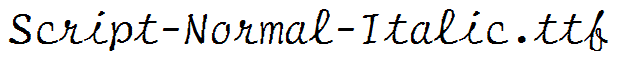 Script-Normal-Italic