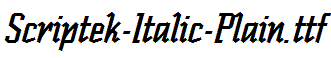 Scriptek-Italic-Plain