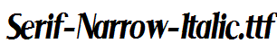 Serif-Narrow-Italic