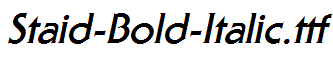 Staid-Bold-Italic