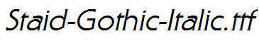 Staid-Gothic-Italic