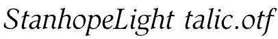 StanhopeLightItalic