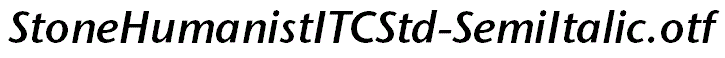 StoneHumanistITCStd-SemiItalic