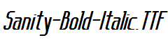 Sanity-Bold-Italic