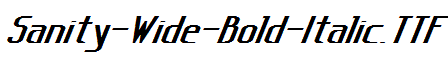 Sanity-Wide-Bold-Italic