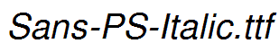 Sans-PS-Italic