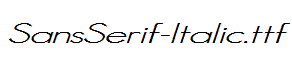 SansSerif-Italic