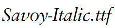 Savoy-Italic