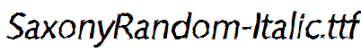 SaxonyRandom-Italic