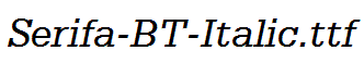 Serifa-BT-Italic