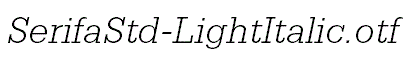 SerifaStd-LightItalic