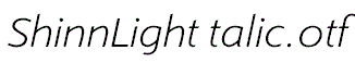 ShinnLightItalic