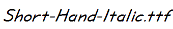 Short-Hand-Italic