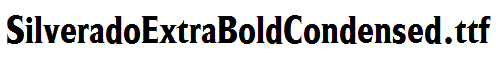 SilveradoExtraBoldCondensed