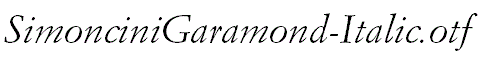 SimonciniGaramond-Italic