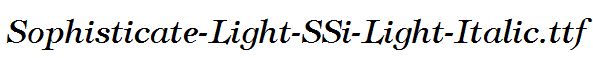 Sophisticate-Light-SSi-Light-Italic