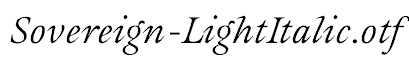 Sovereign-LightItalic