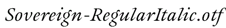 Sovereign-RegularItalic