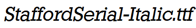 StaffordSerial-Italic