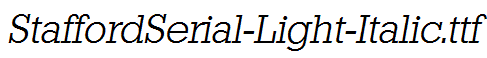 StaffordSerial-Light-Italic