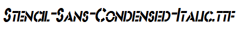 Stencil-Sans-Condensed-Italic