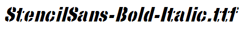 StencilSans-Bold-Italic