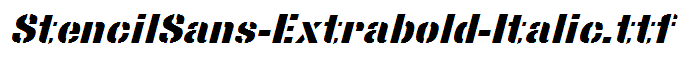 StencilSans-Extrabold-Italic