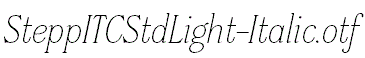 SteppITCStdLight-Italic