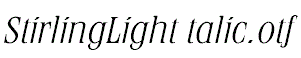 StirlingLightItalic