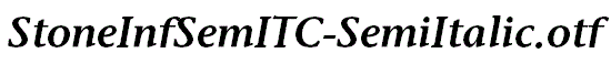 StoneInfSemITC-SemiItalic