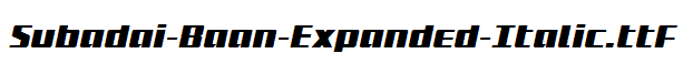 Subadai-Baan-Expanded-Italic