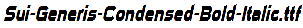 Sui-Generis-Condensed-Bold-Italic
