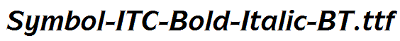 Symbol-ITC-Bold-Italic-BT