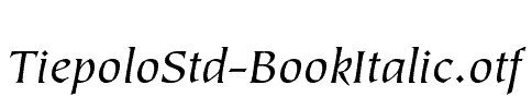 TiepoloStd-BookItalic