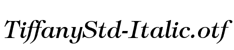 TiffanyStd-Italic