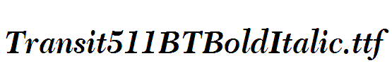 Transit511BTBoldItalic