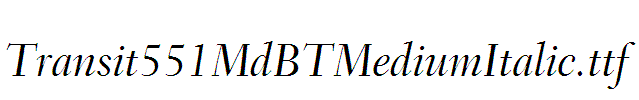 Transit551MdBTMediumItalic