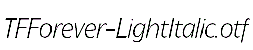 TFForever-LightItalic