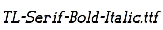 TL-Serif-Bold-Italic