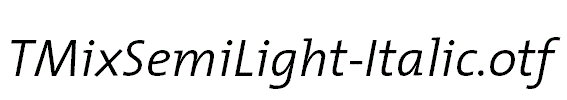 TMixSemiLight-Italic