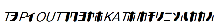 TYPEOUT2097-KAT-Italic